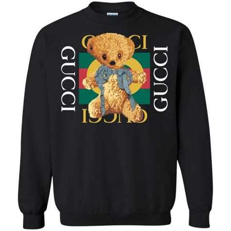 gucci blue bear sweatshirt|gucci teddy bear sweatshirt.